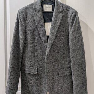 Structured woven grey blazer-Size M